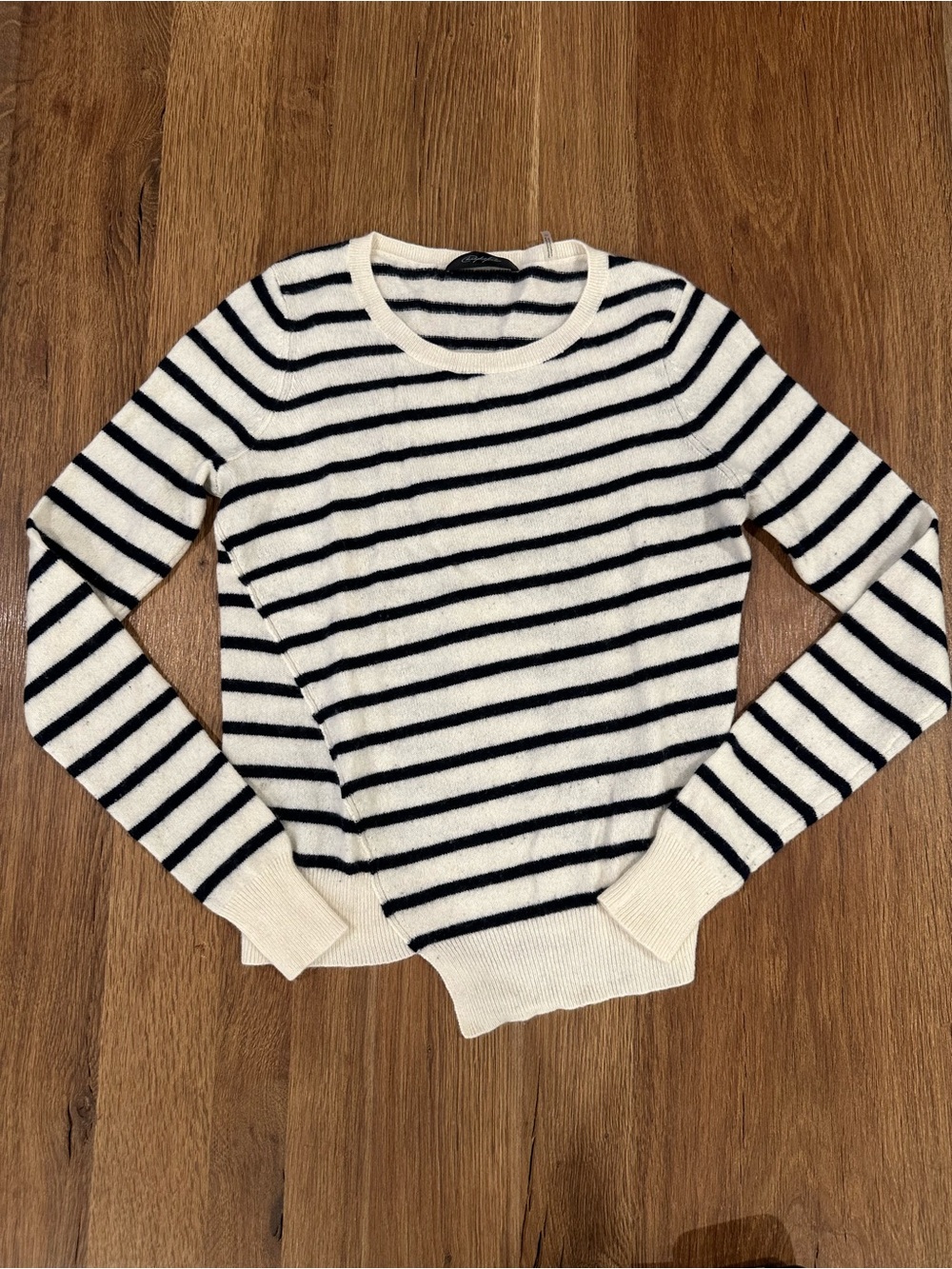 Christopher Fischer Striped Crewneck Sweater in Black and White